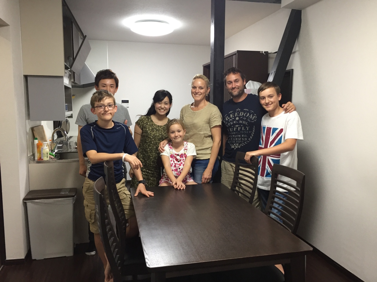 An Australian family stayed Yoshi’s house for four days